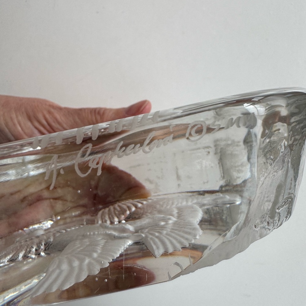 Crystal Flying Goose Paperweight - Picture 13 of 14